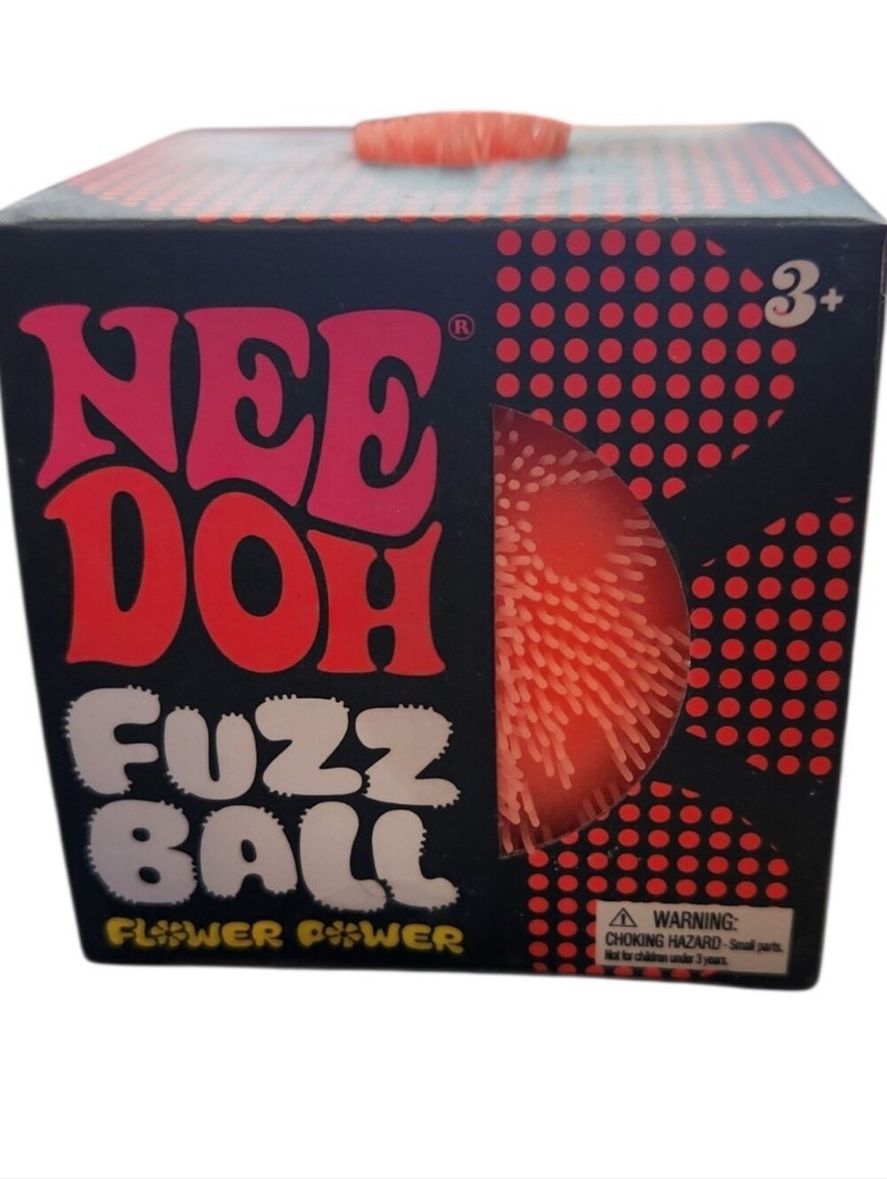 New NeeDoh Fuzz Ball The Velvet Squeeze Orange Squishy Stress Ball Flower Power